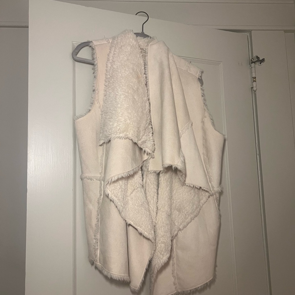 Faux shearling vest